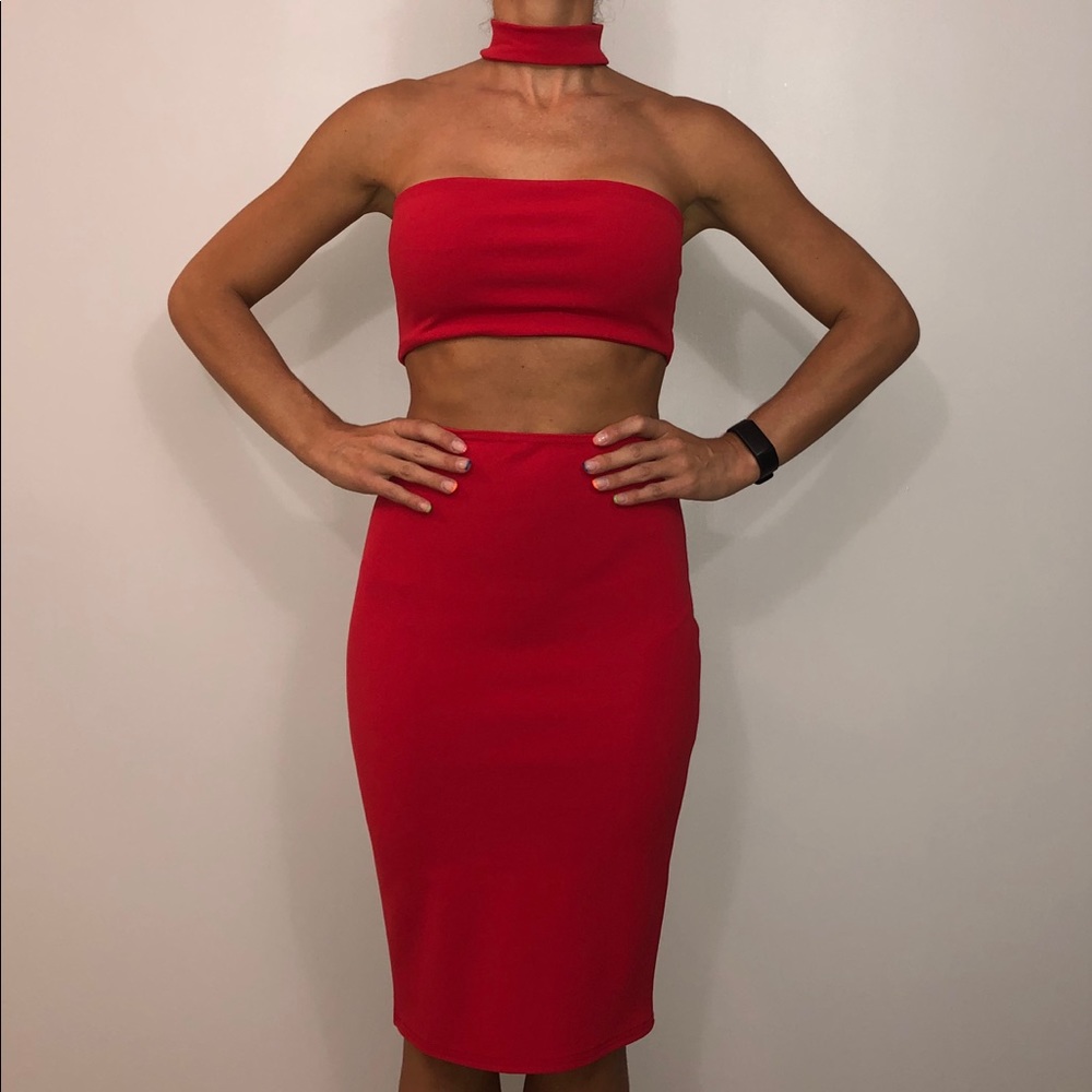 Missguided red dress
